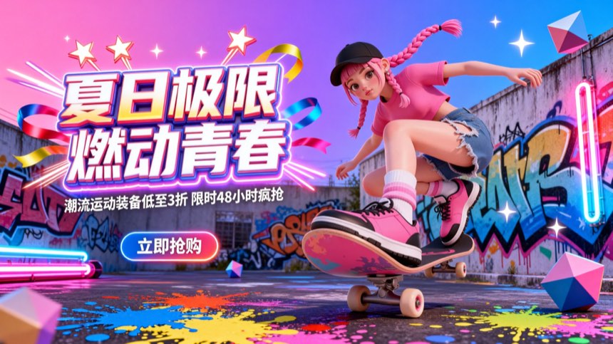 同素材 · 布局 · 夏日极限 · 左文右图