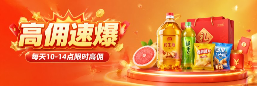 联盟 · 腰封 · 高佣速爆 · 多商品自动拼合