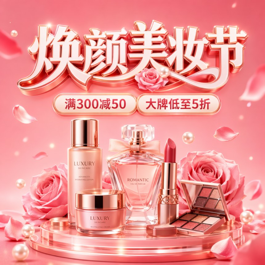 一淘 · push · 焕颜美妆节 · 无 Logo 版