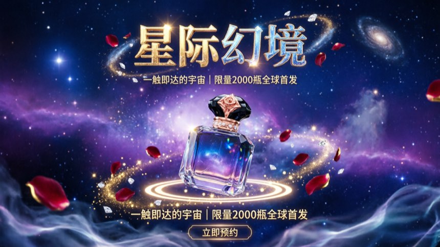 零输入 · 星际幻境 · 零提示词主体居中
